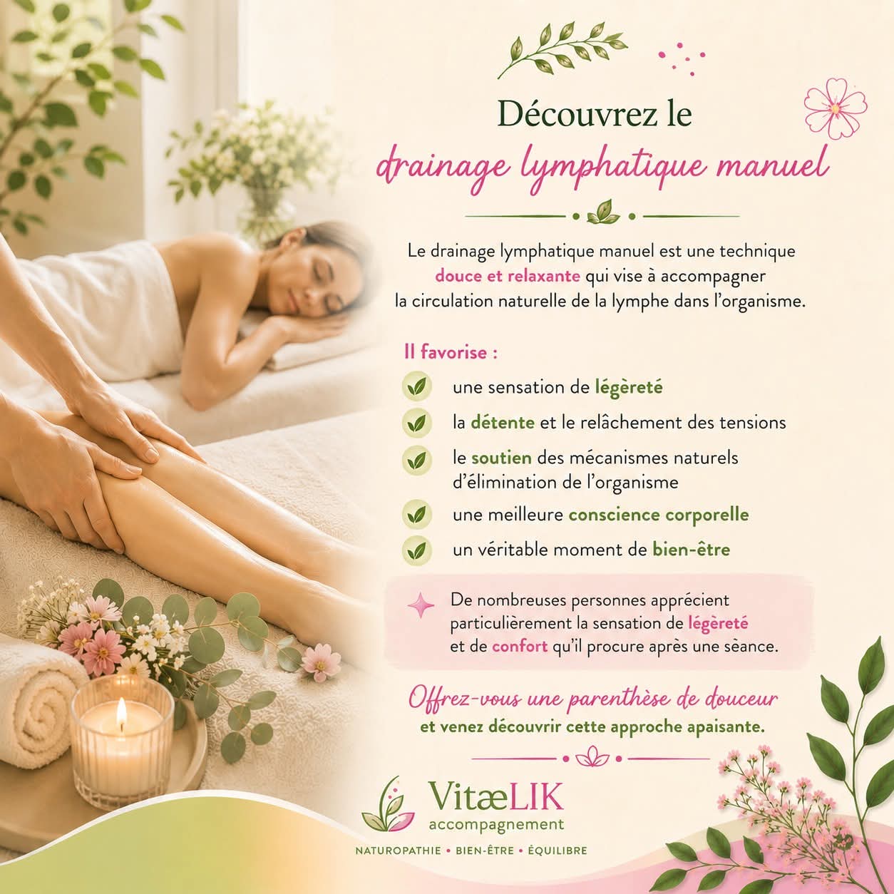 Drainage lymphatique — légèreté et bien-être
